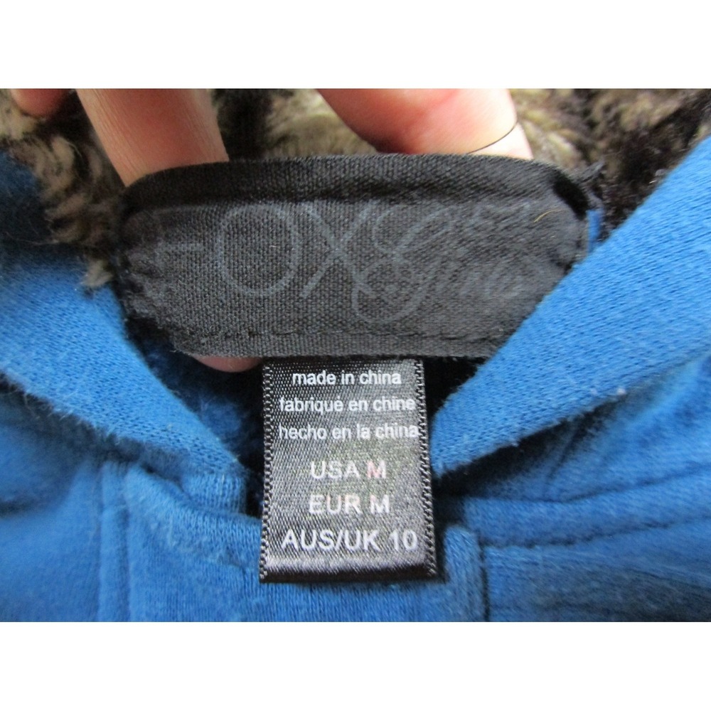 Vintage Y2K Fox Riders Fur Lined Hoodie Womens Size (M) Motocross Punk Skater - Picture 11 of 16